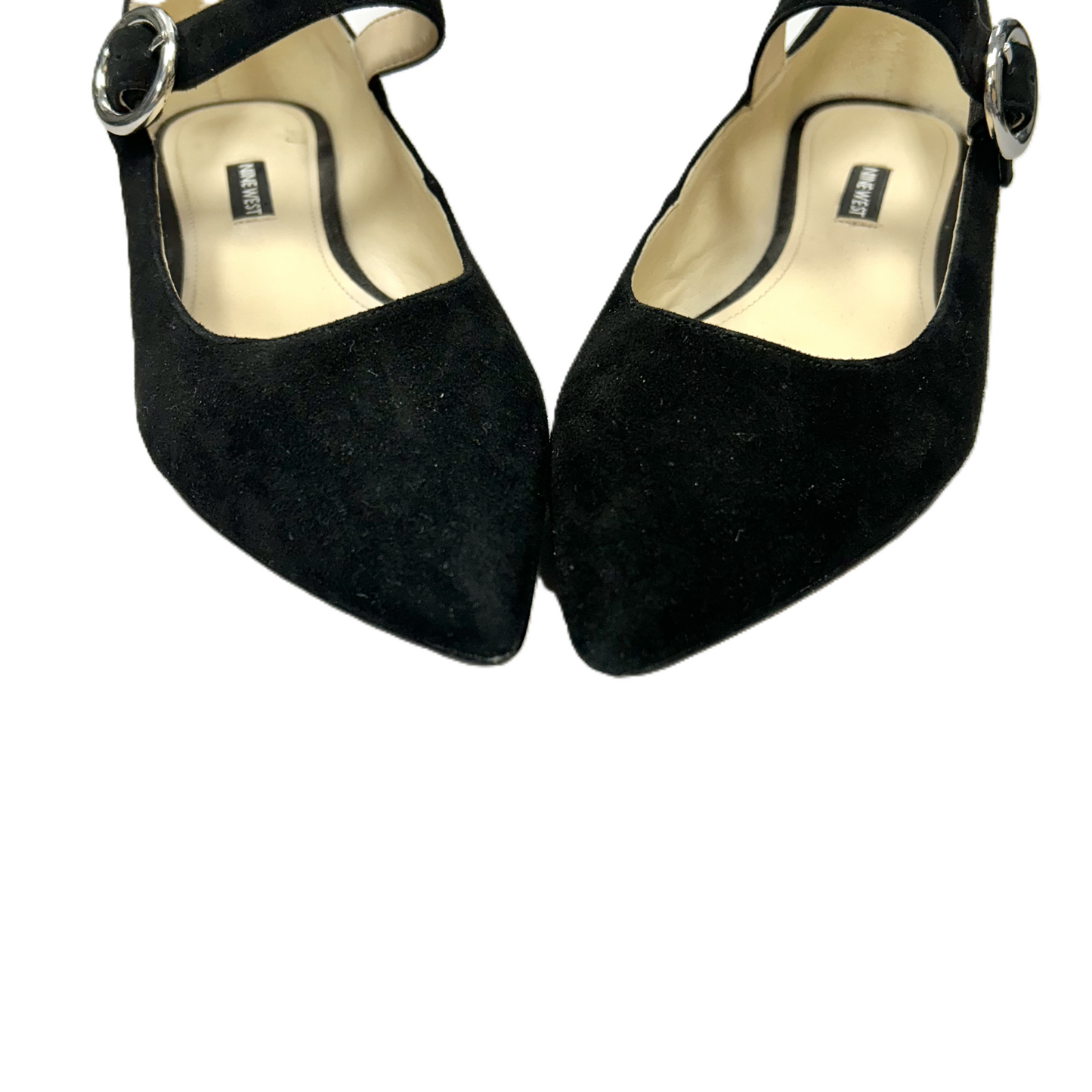 Black Shoes Flats By Nine West, Size: 10