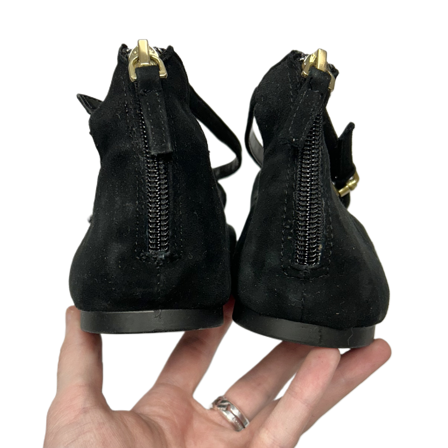 Black Shoes Flats By Crown Vintage, Size: 11