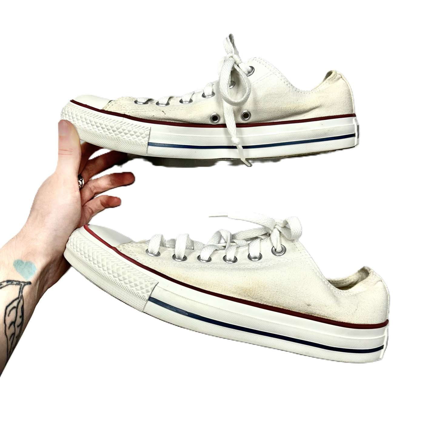 White Shoes Sneakers By Converse, Size: 8