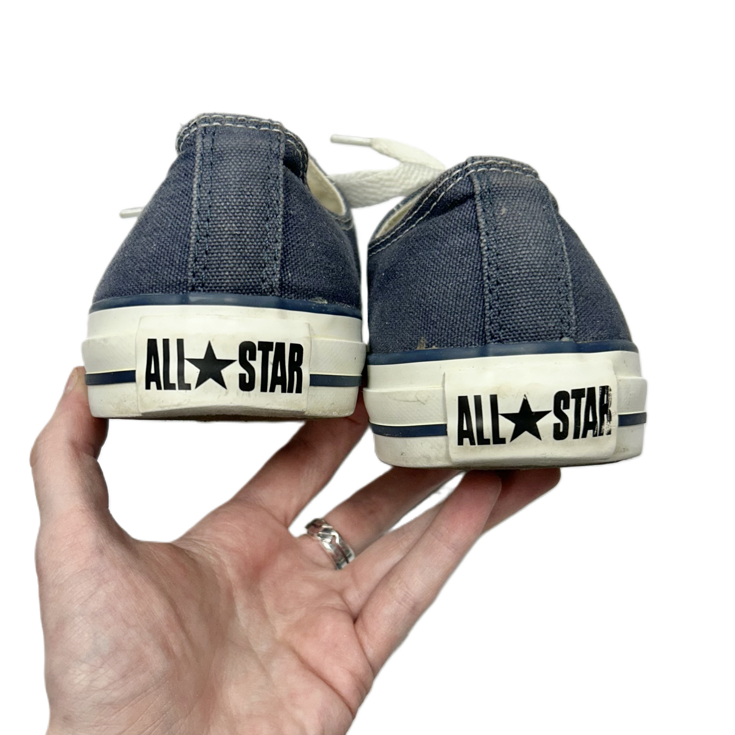 Blue & White Shoes Sneakers By Converse, Size: 8