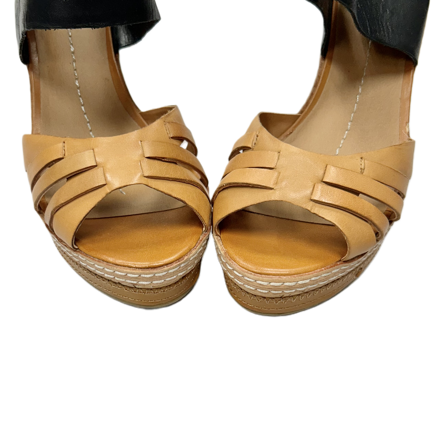 Black & Brown Sandals Heels Wedge By Dolce Vita, Size: 8.5
