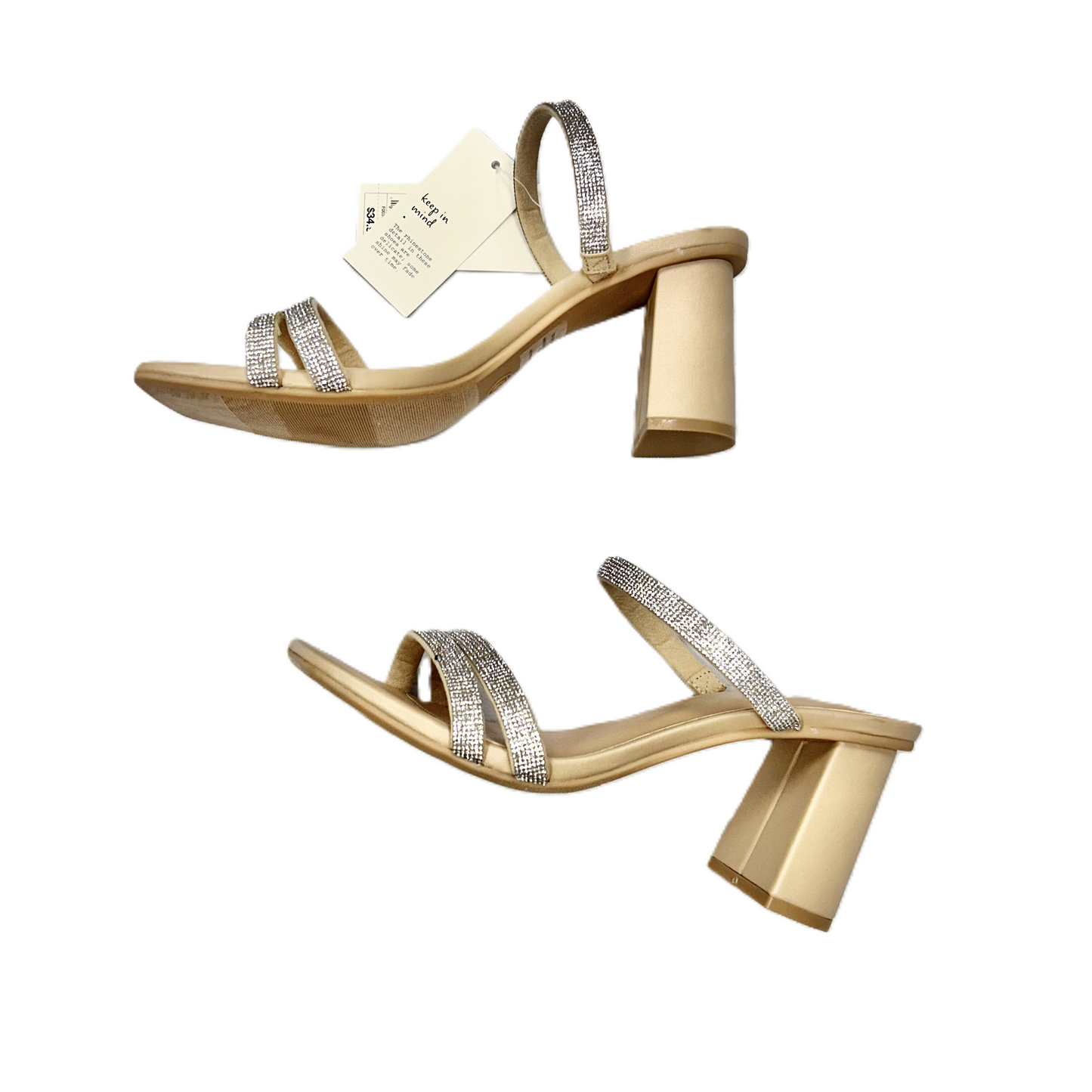 Tan Sandals Heels Block By A New Day, Size: 9