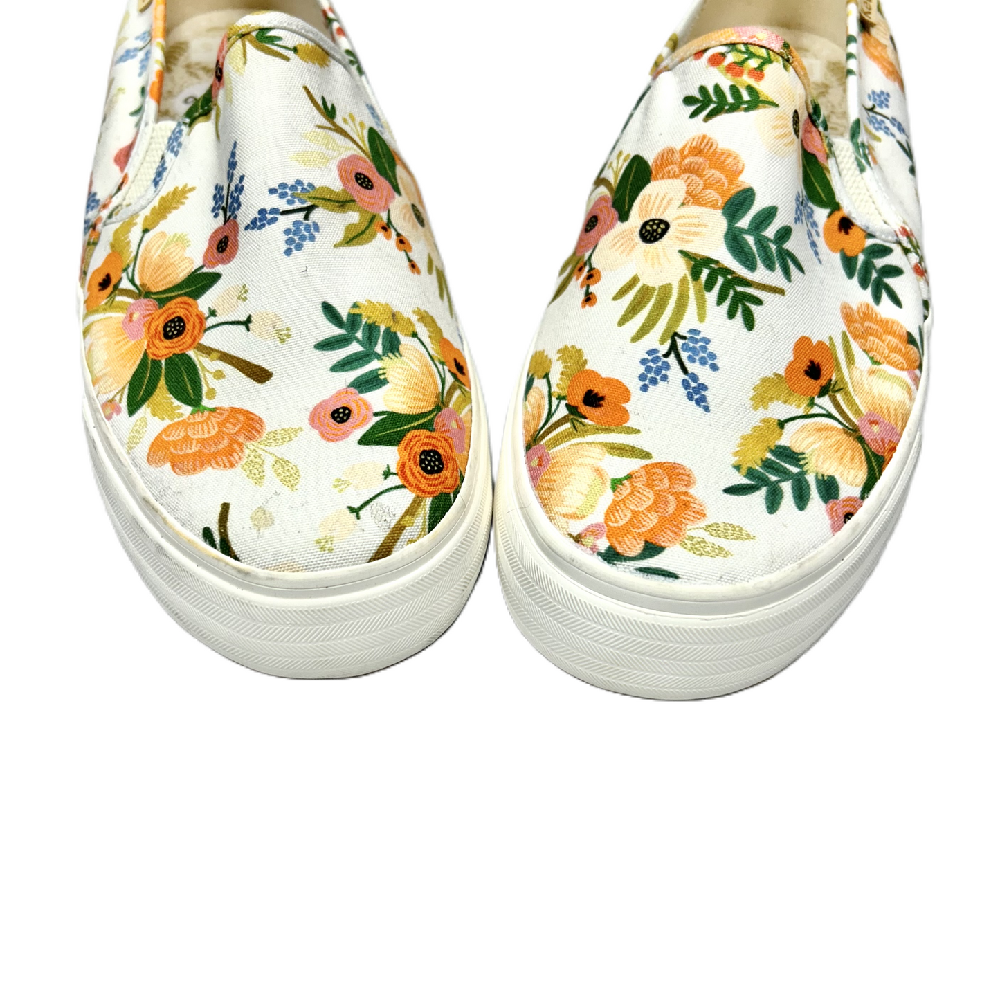 Floral Print Shoes Heels Platform By Keds, Size: 9.5