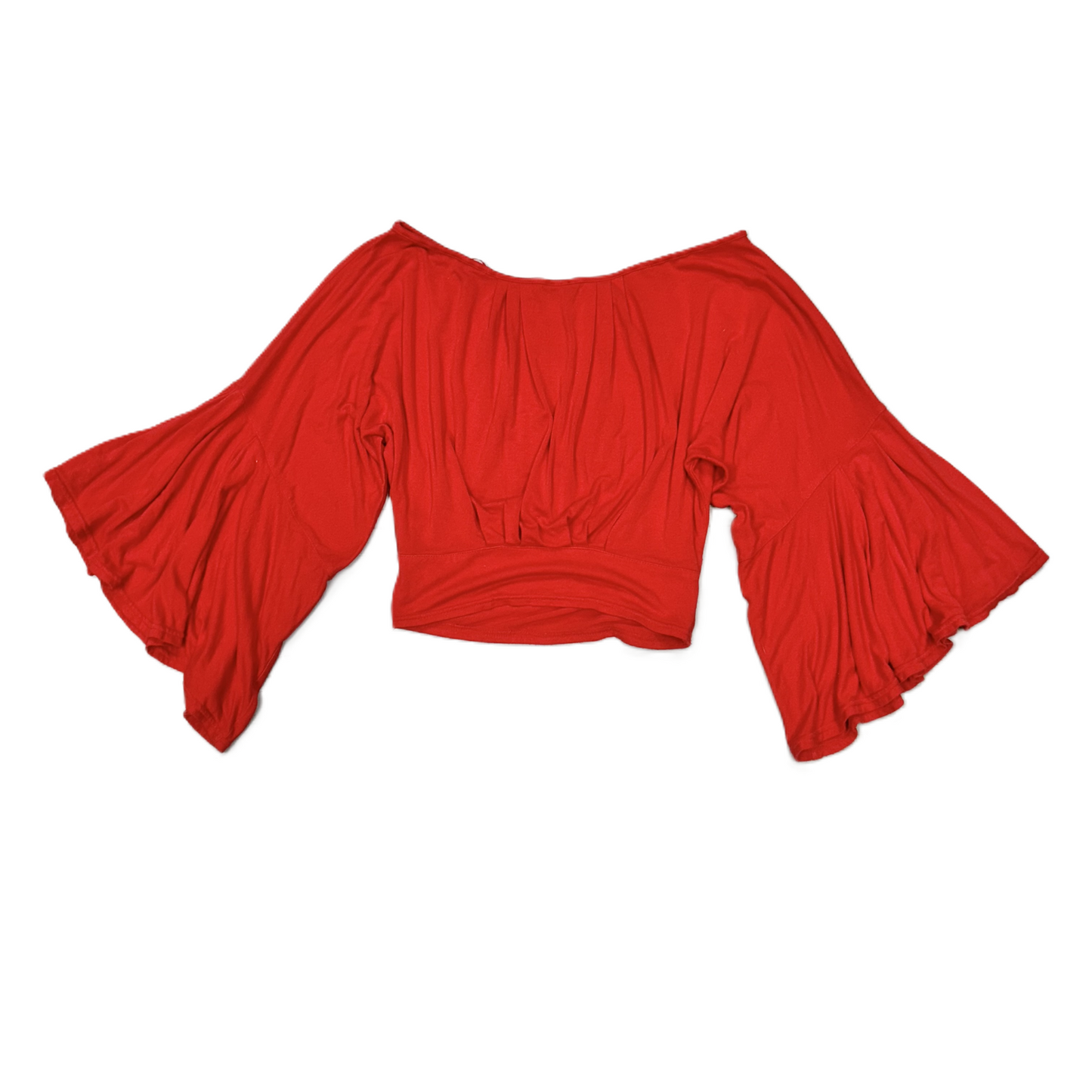 Red Top 3/4 Sleeve By Free People, Size: Xs