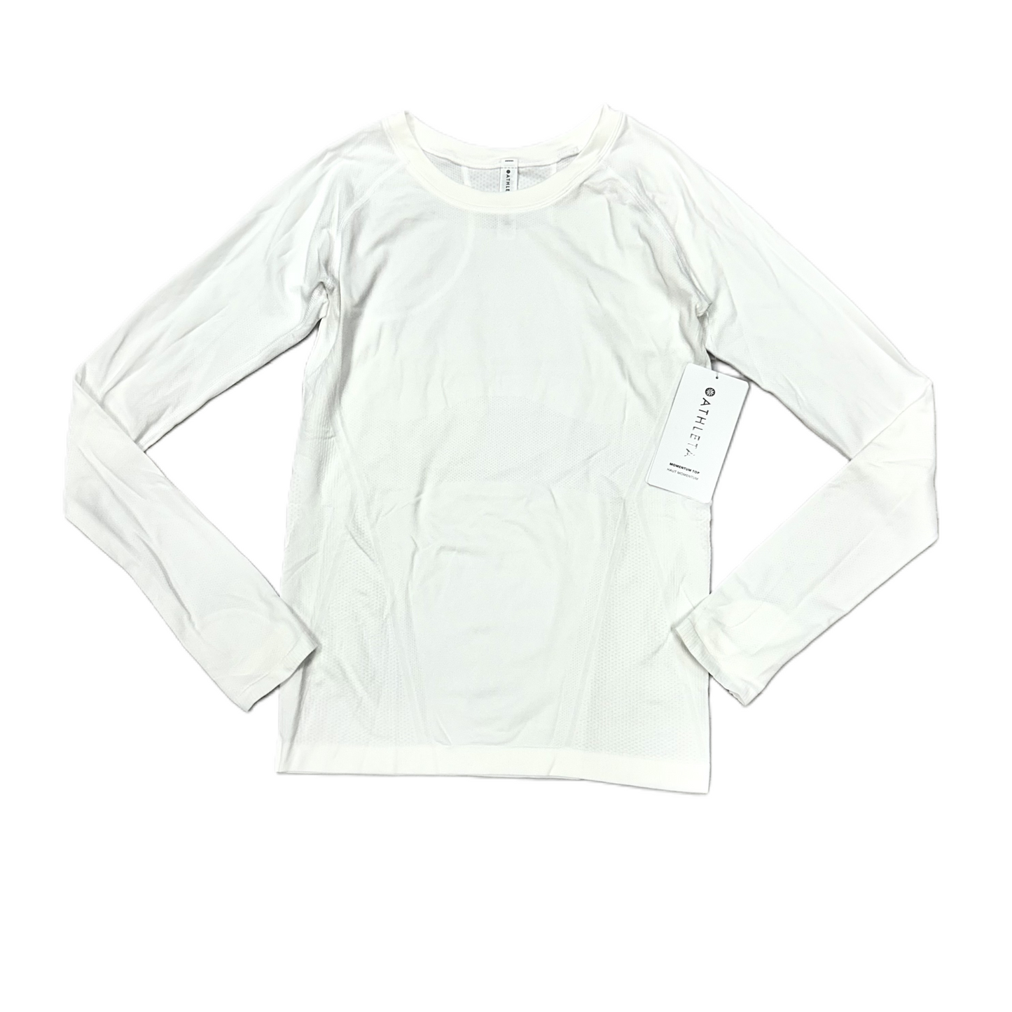 Athletic Top Long Sleeve Crewneck By Athleta In White, Size: S