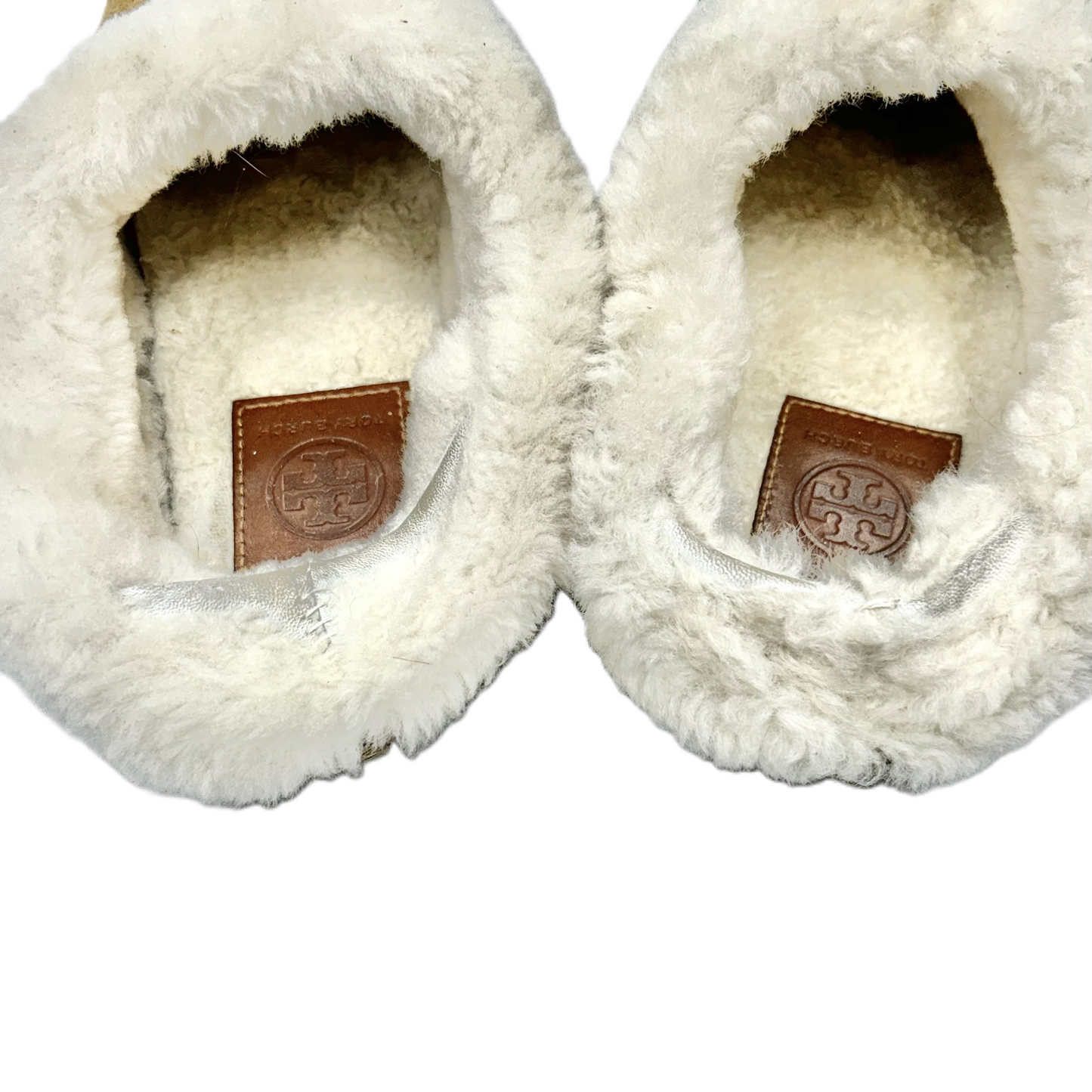 Slippers Designer By Tory Burch In Gold, Size: 6