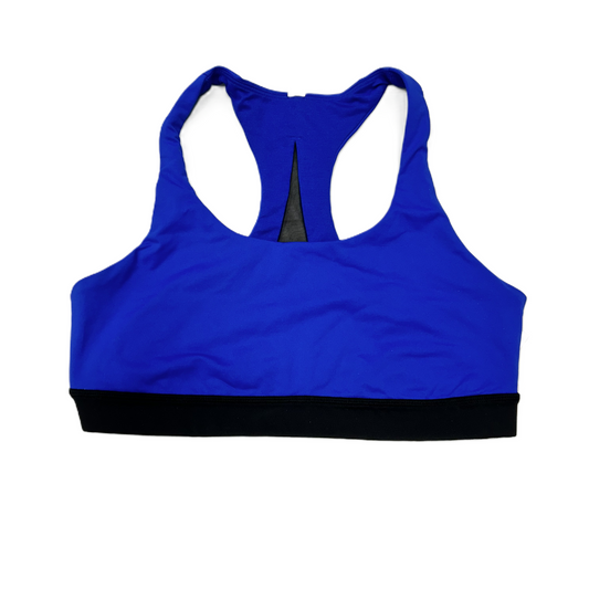 Athletic Bra By Lululemon In Black & Blue, Size: M