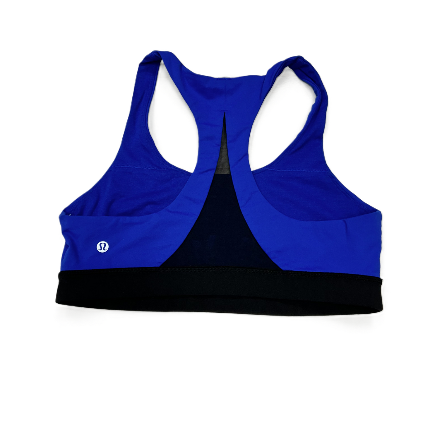 Athletic Bra By Lululemon In Black & Blue, Size: M