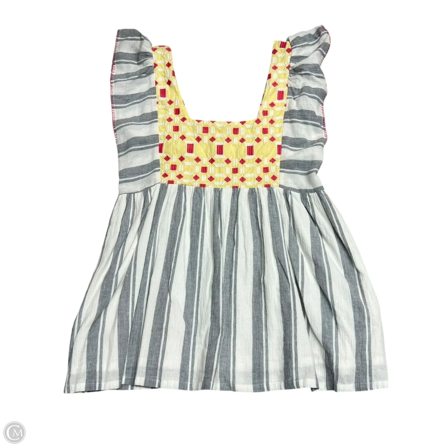 Top Sleeveless By Forever That Girl In Blue & Yellow, Size: Xs