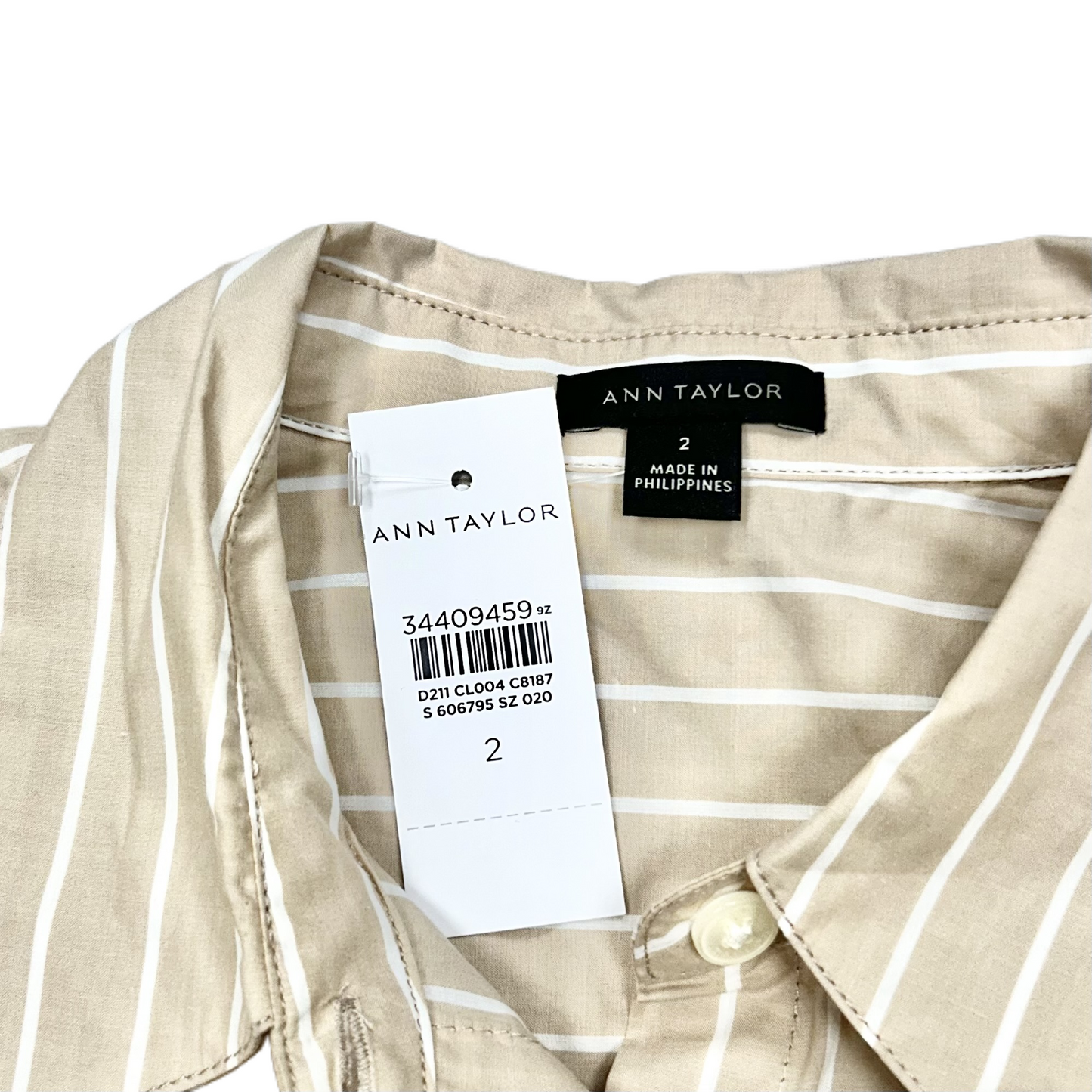 Top Long Sleeve By Ann Taylor In Tan, Size: Xs