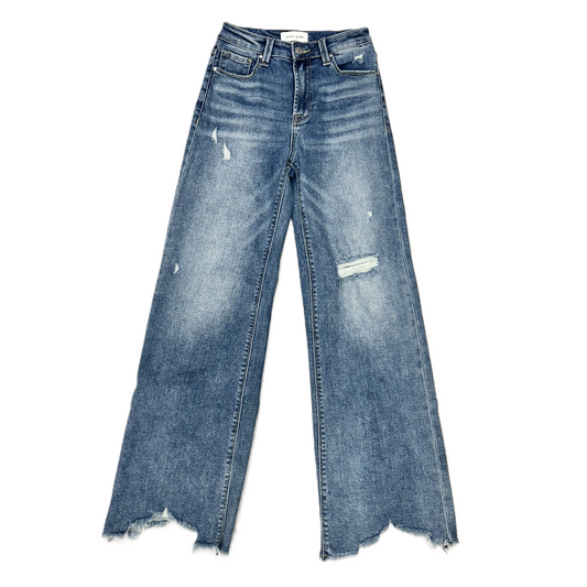 Jeans Straight By Risen In Blue Denim, Size: 2