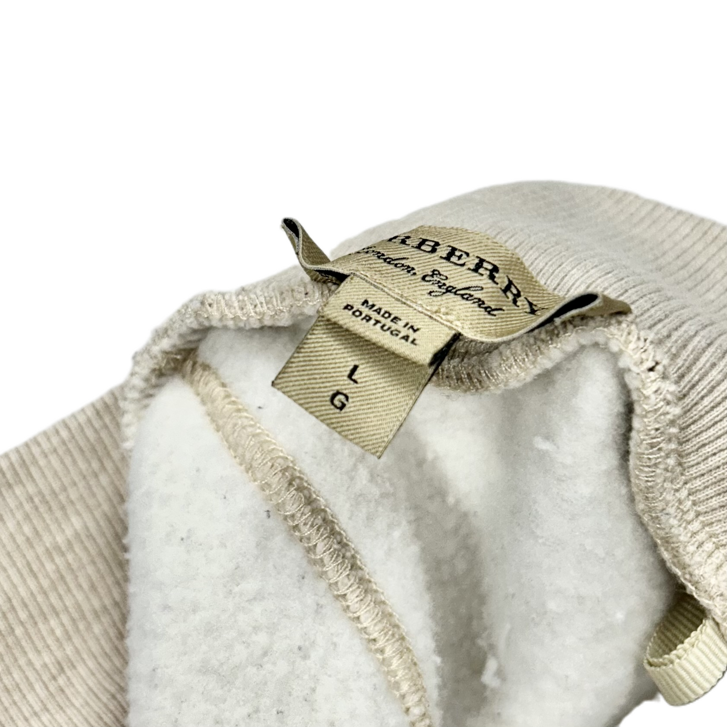 Sweatshirt Luxury Designer By Burberry In Cream, Size: L