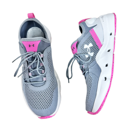 Shoes Athletic By Under Armour In Grey & Pink, Size: 8