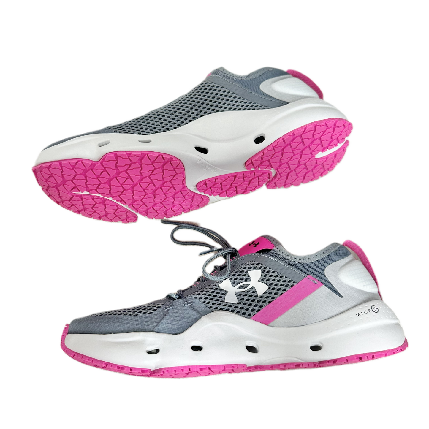 Shoes Athletic By Under Armour In Grey & Pink, Size: 8