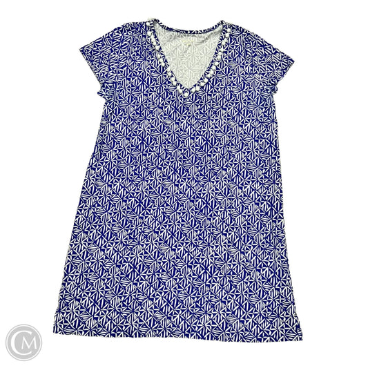 Dress Designer By Lilly Pulitzer In Blue & White, Size: Xxl
