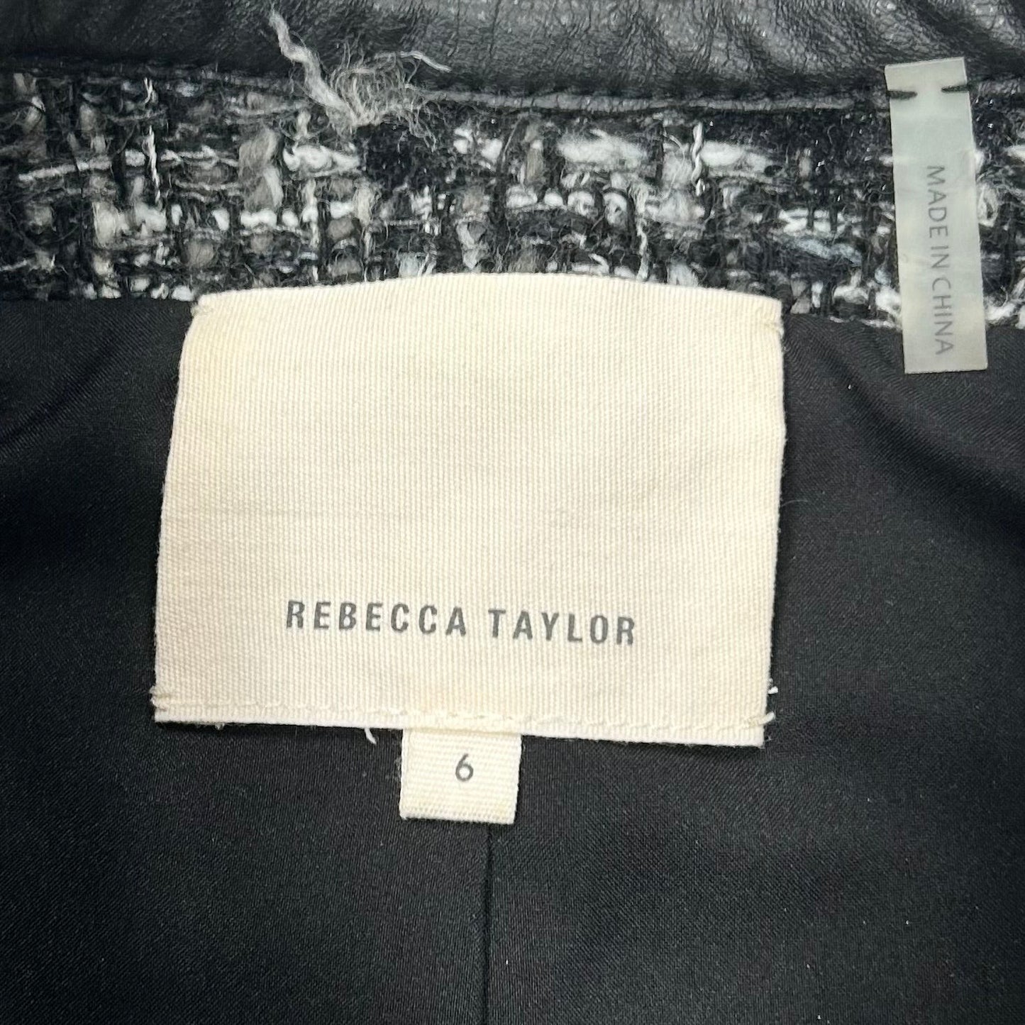 Blazer By Rebecca Taylor In Black & White, Size: S