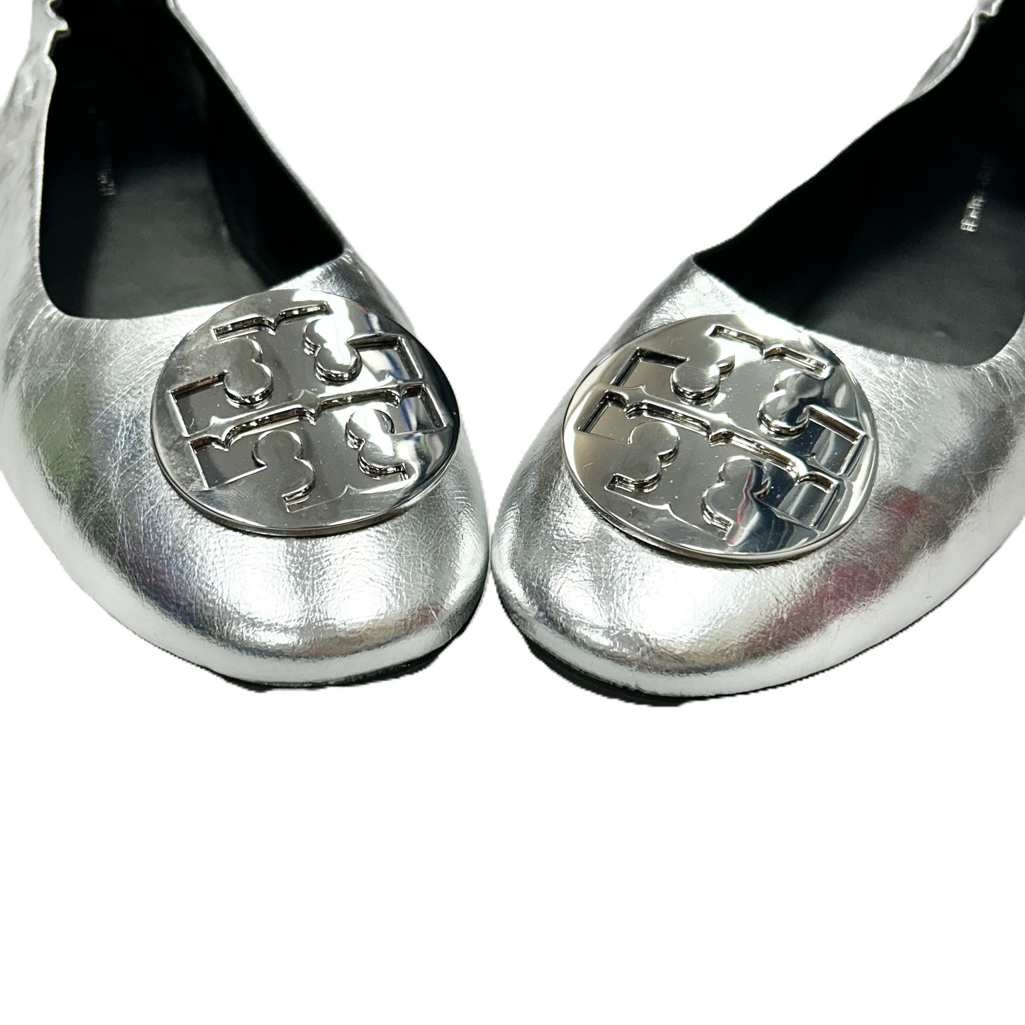 Shoes Designer By Tory Burch In Silver, Size: 8.5