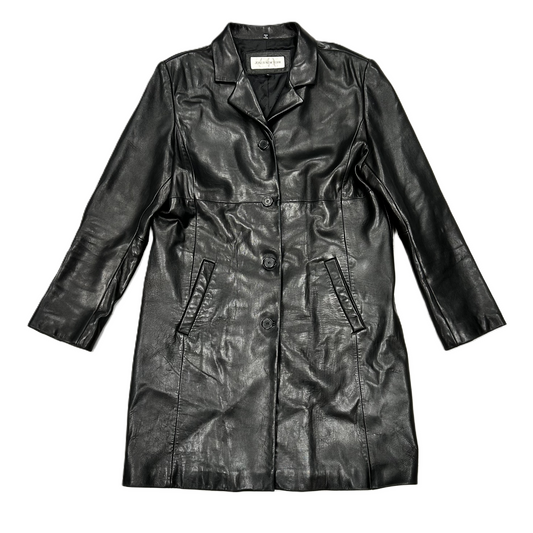 Coat Leather By Jones New York In Black, Size: L