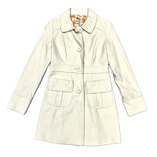 Coat Peacoat By Tulle In Cream, Size: S