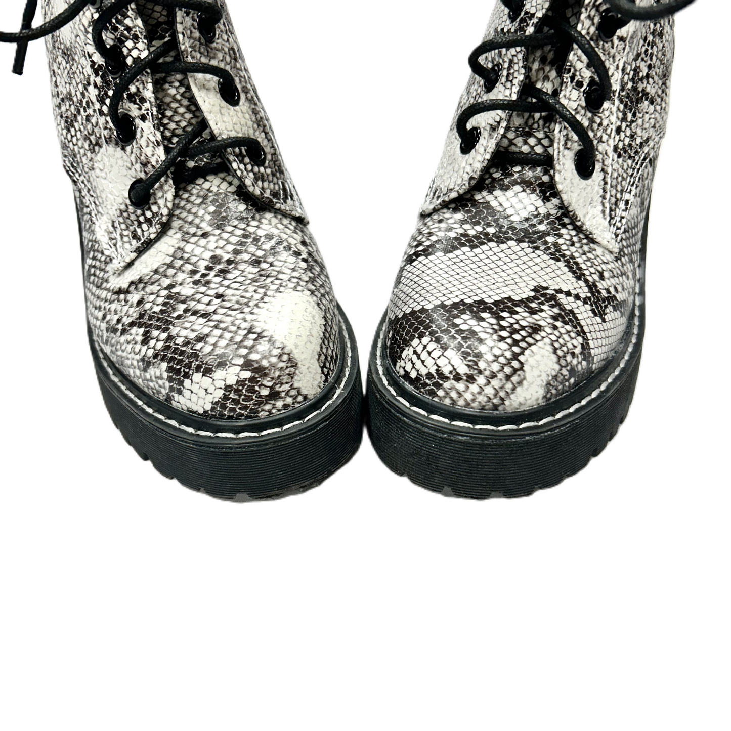 Boots Ankle Heels By Madden Girl In Snakeskin Print, Size: 6.5