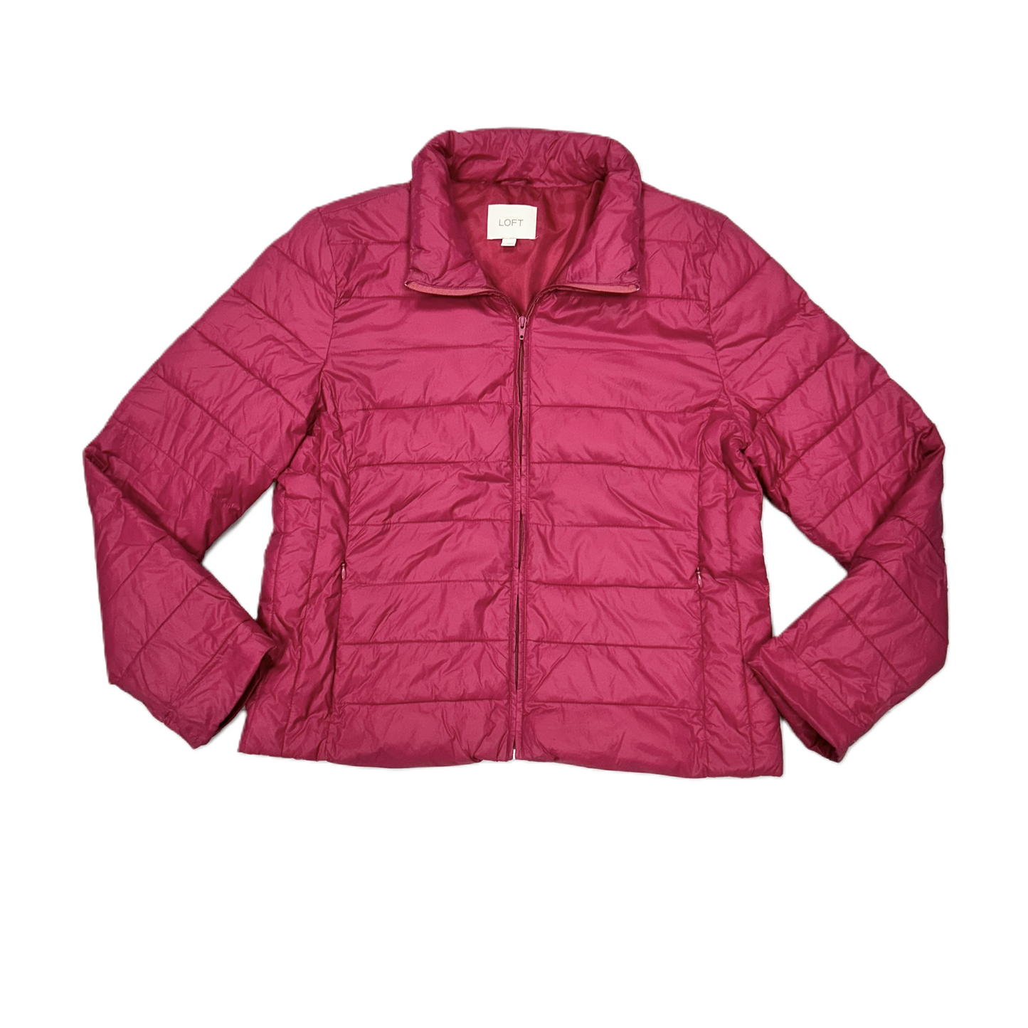 Coat Puffer & Quilted By Loft In Purple, Size: L