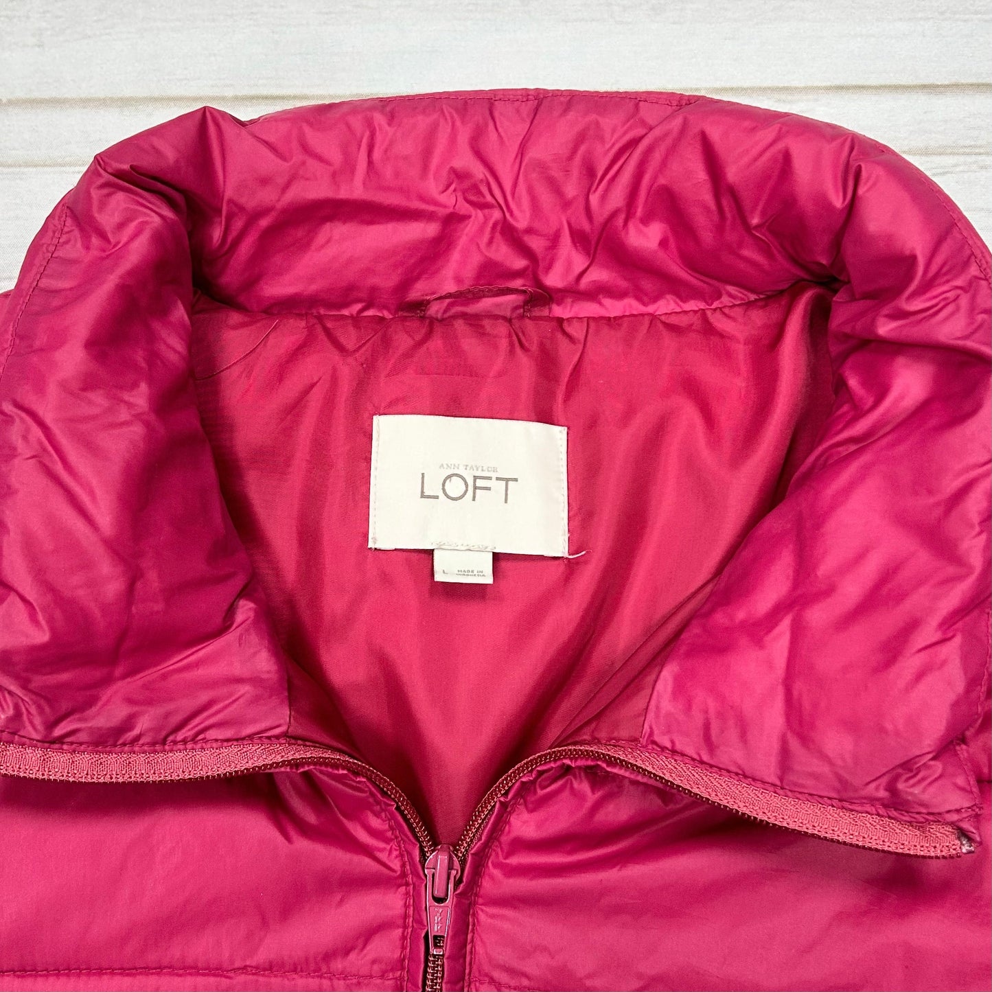 Coat Puffer & Quilted By Loft In Purple, Size: L