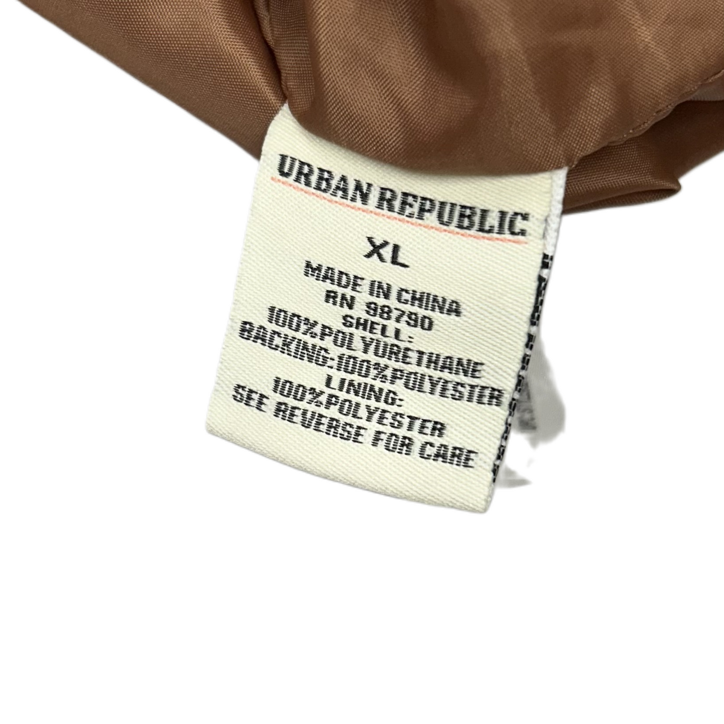 Jacket Moto By Urban Republic In Tan, Size: Xl