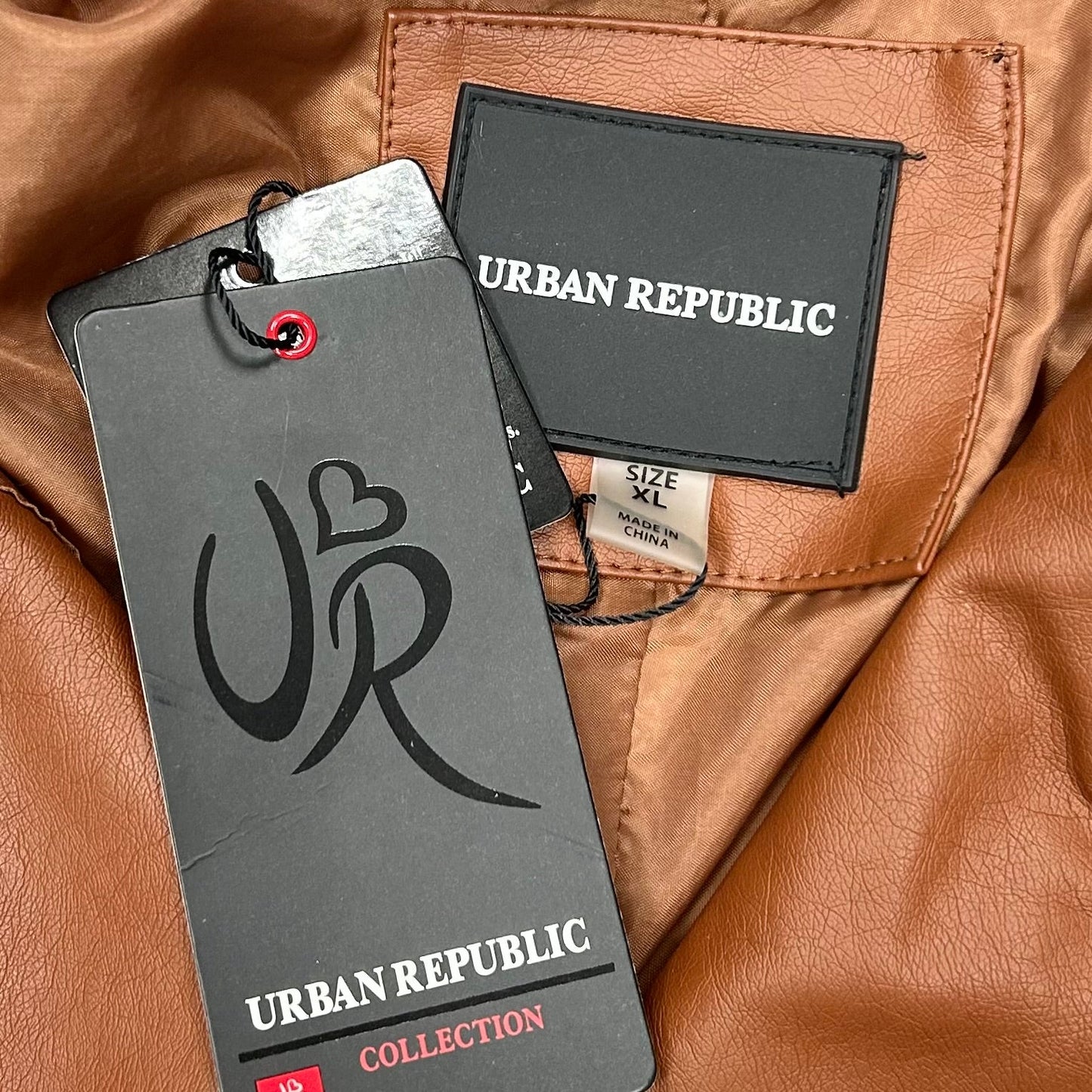 Jacket Moto By Urban Republic In Tan, Size: Xl