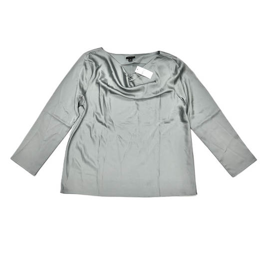 Top Long Sleeve By Ann Taylor In Silver, Size: M