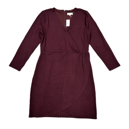 Dress Party Midi By Loft In Maroon, Size: L