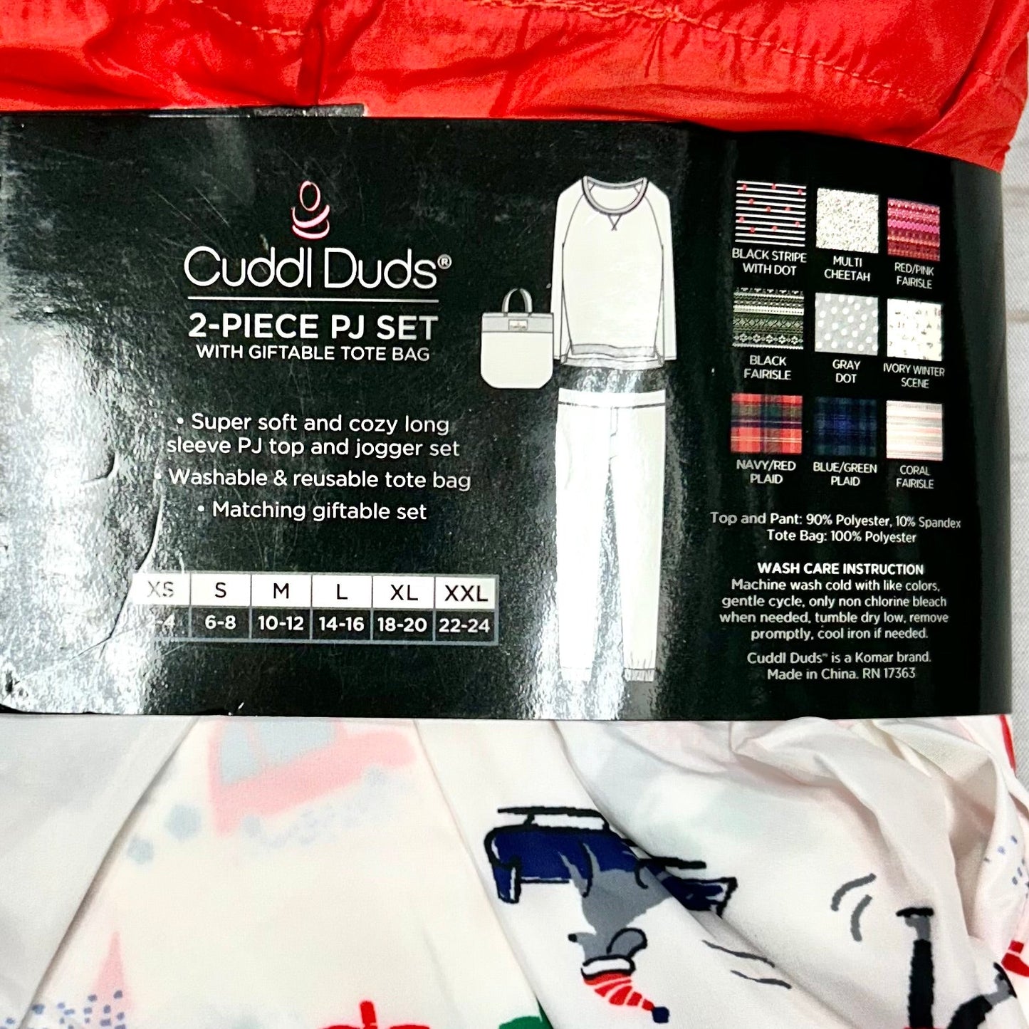 Pajamas 2pc By Cuddl Duds In Red & White, Size: Xxl