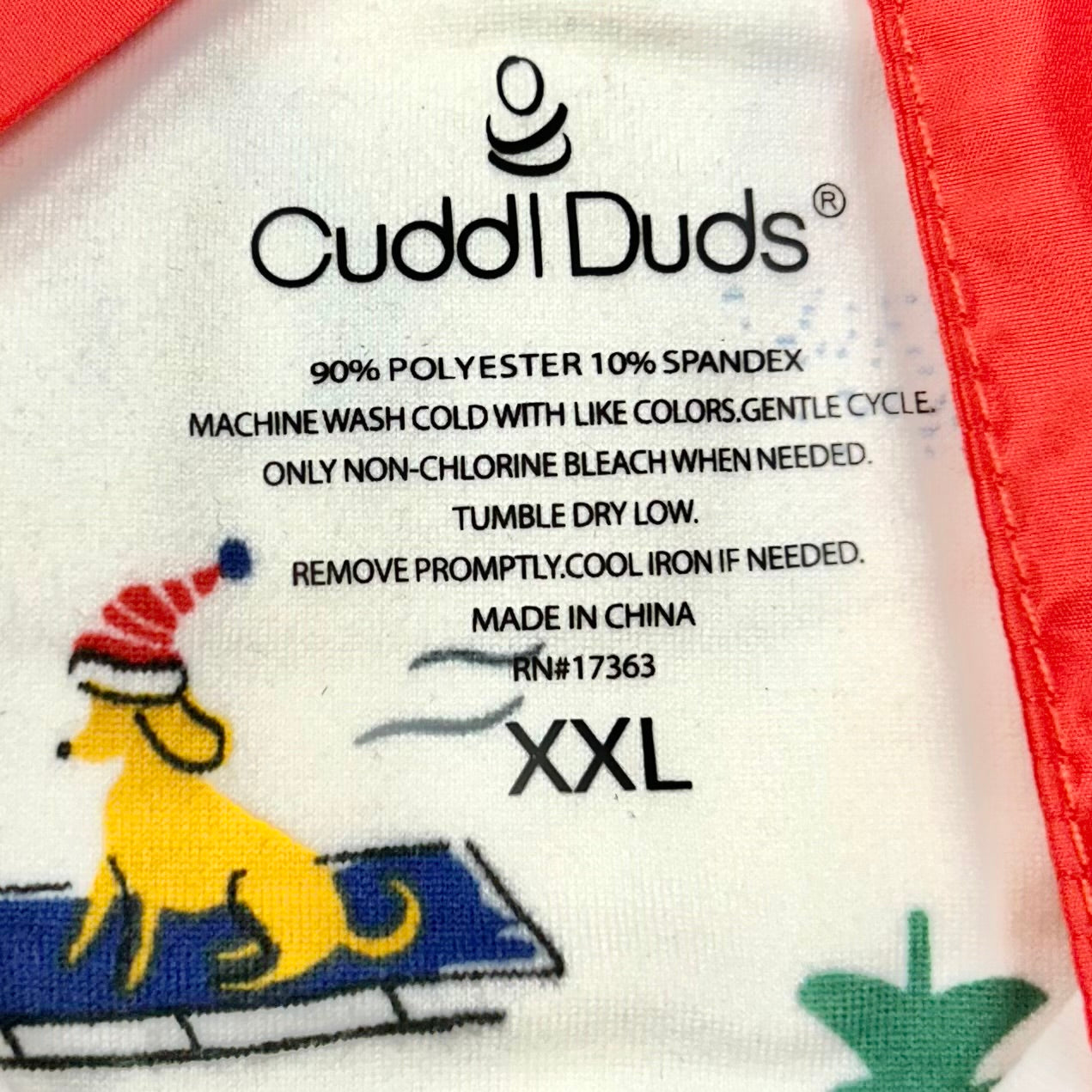 Pajamas 2pc By Cuddl Duds In Red & White, Size: Xxl