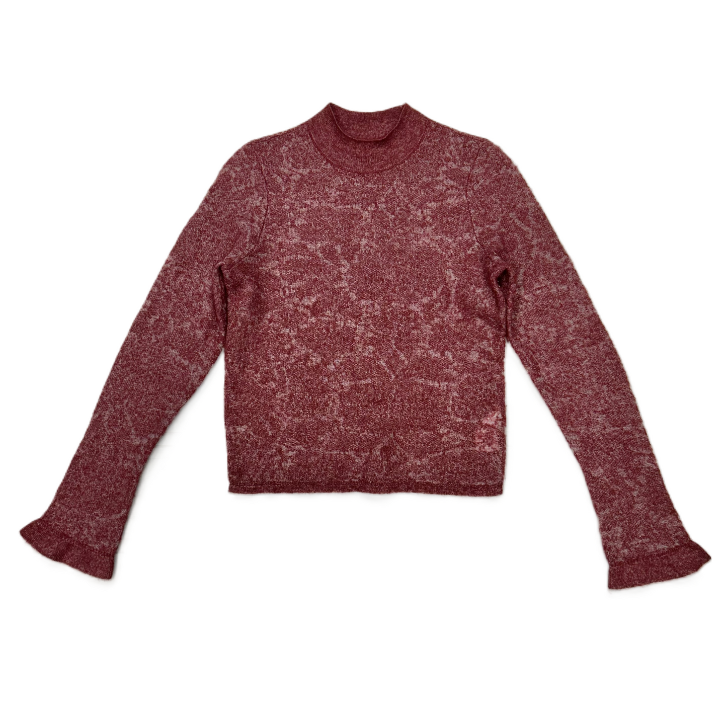 Top Long Sleeve By Anthropologie In Maroon, Size: S