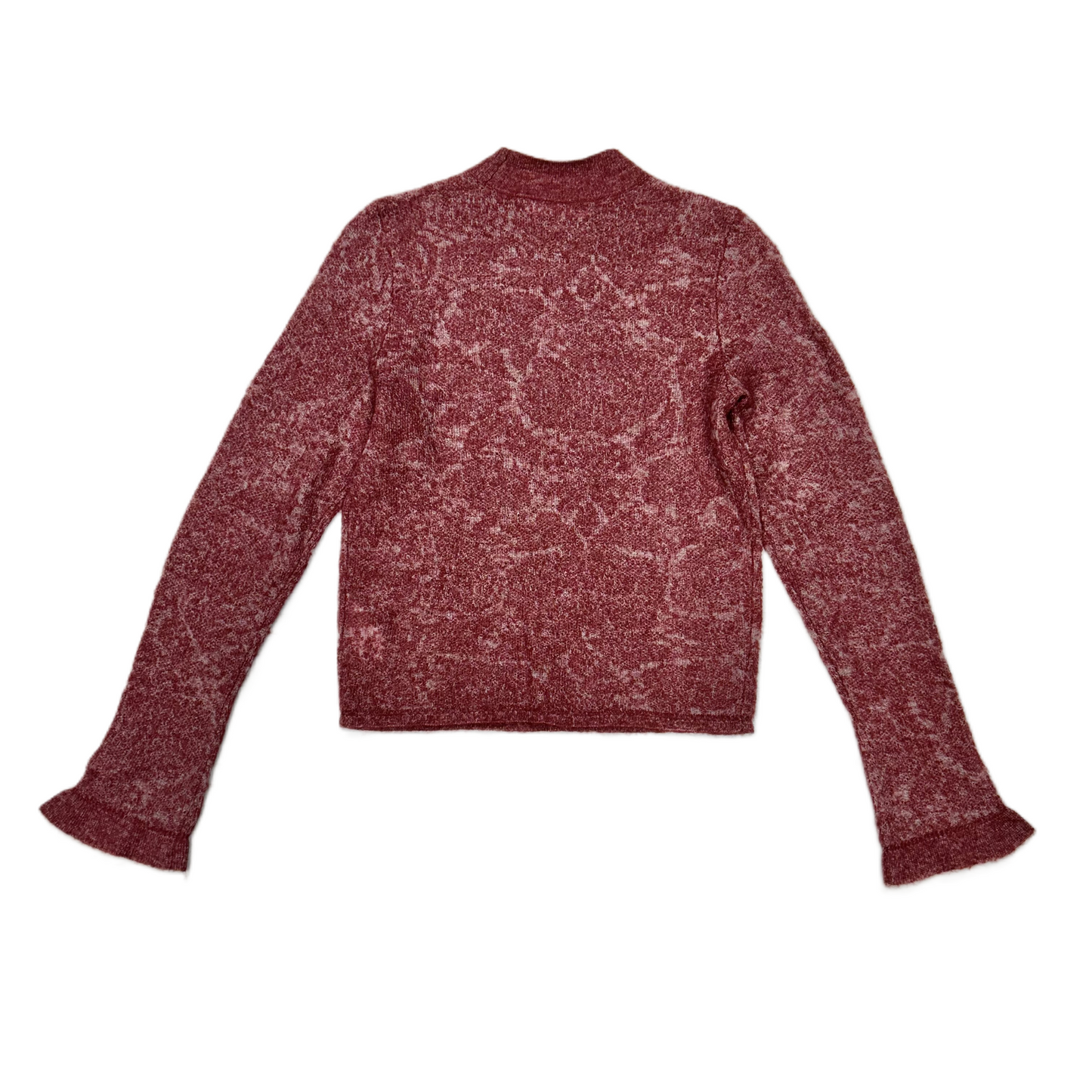 Top Long Sleeve By Anthropologie In Maroon, Size: S