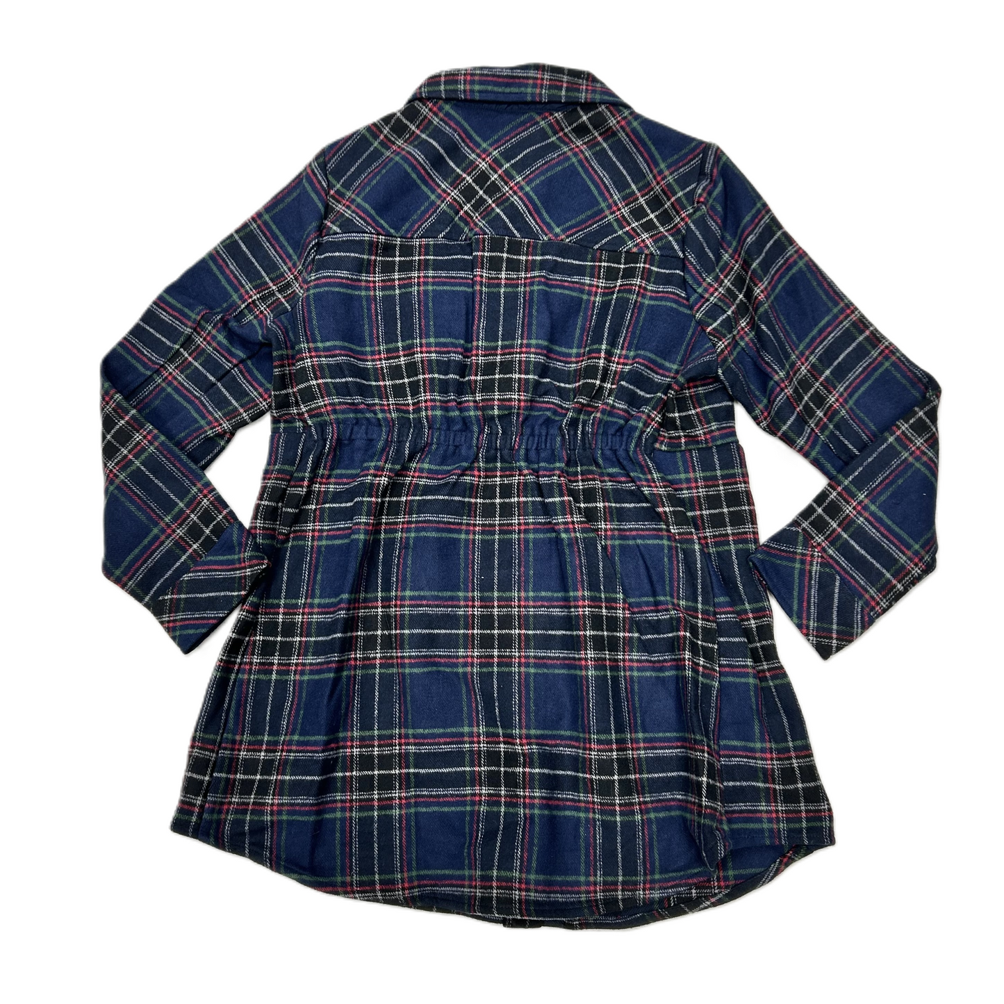 Jacket Shirt By Torrid In Plaid Pattern, Size: M/L