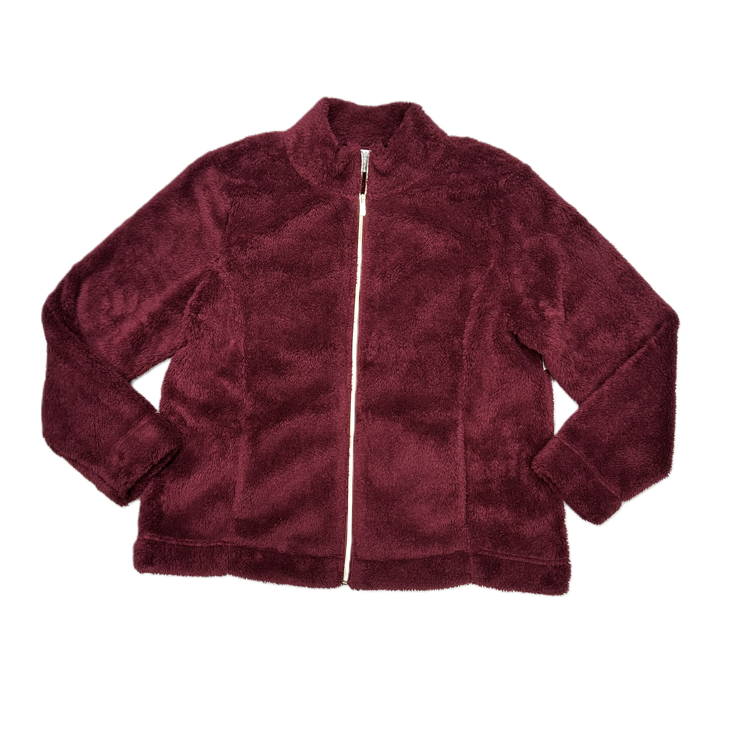 Jacket Fleece By Croft And Barrow In Maroon, Size: Xxl