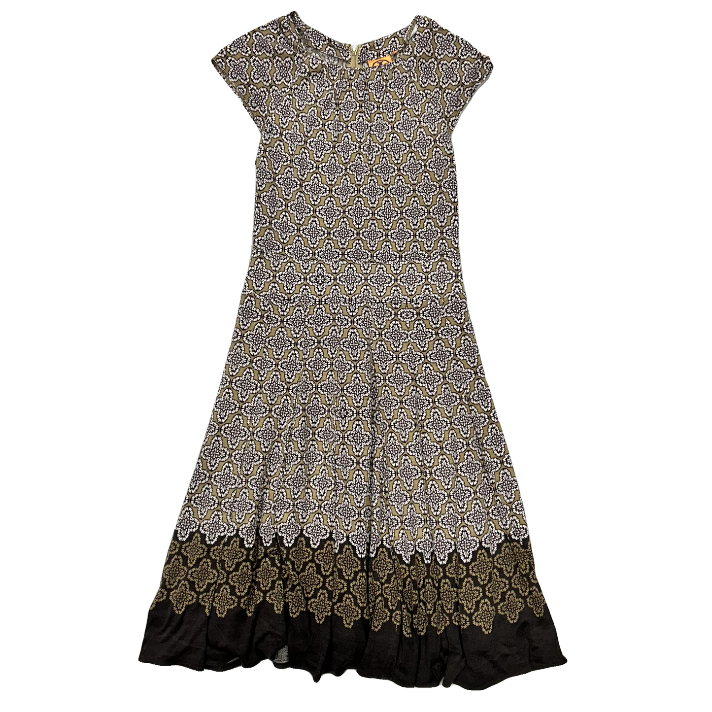 Dress Designer By Tory Burch In Brown & Tan, Size: Xs