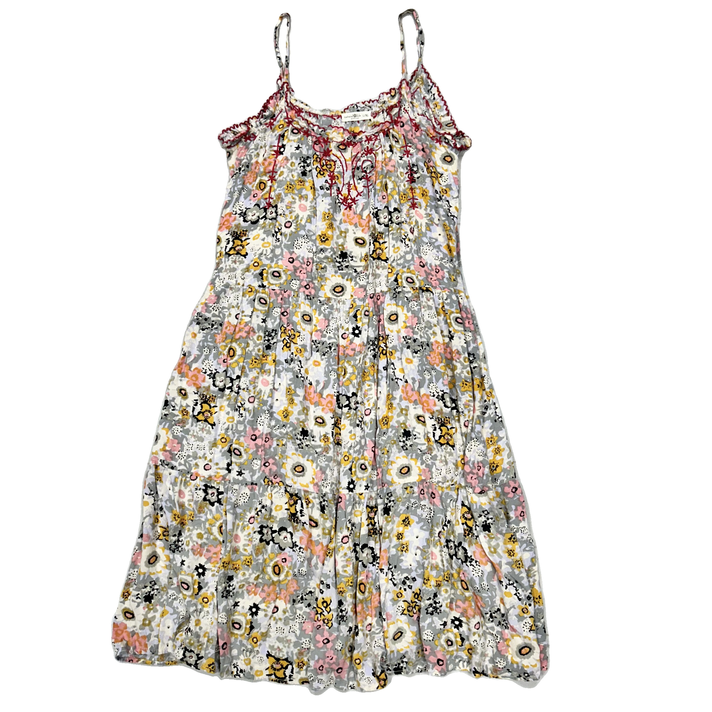 Dress Casual Midi By Natural Life In Floral Print, Size: L/Xl