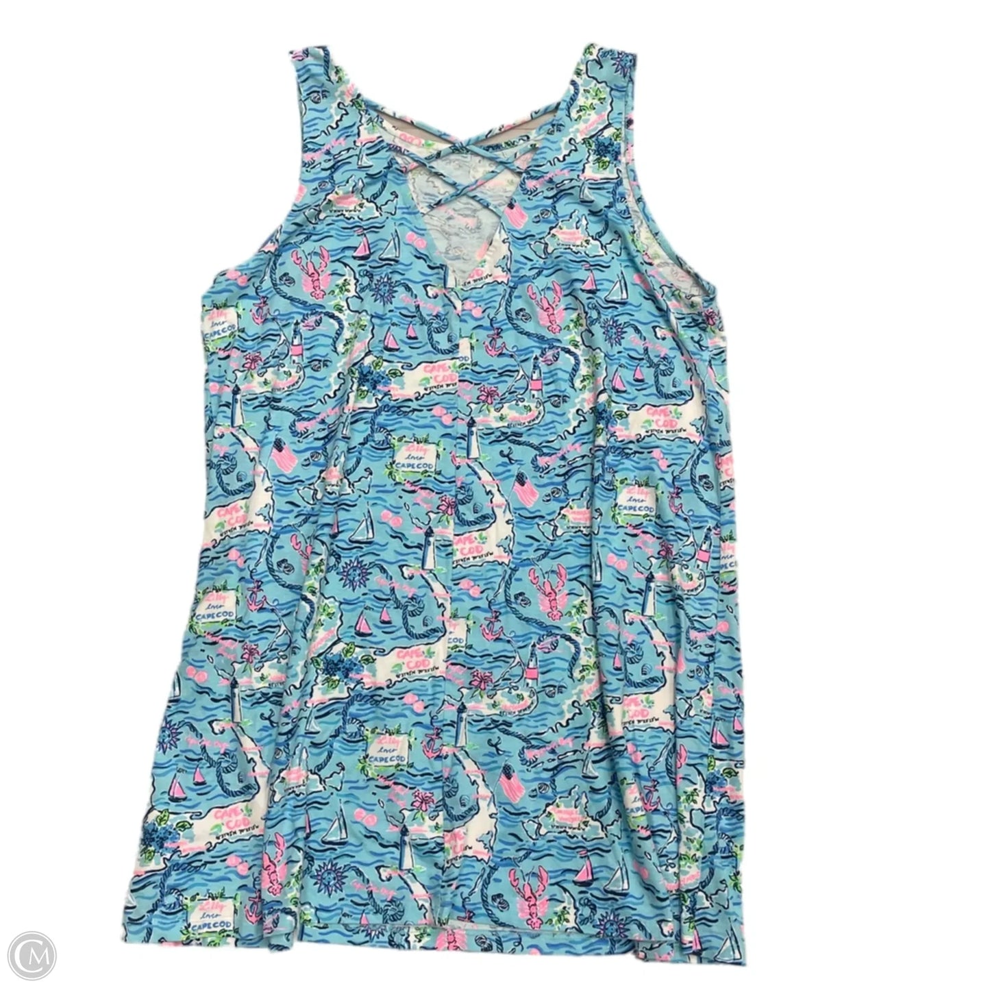 Dress Designer By Lilly Pulitzer In Tropical Print, Size: Xxl