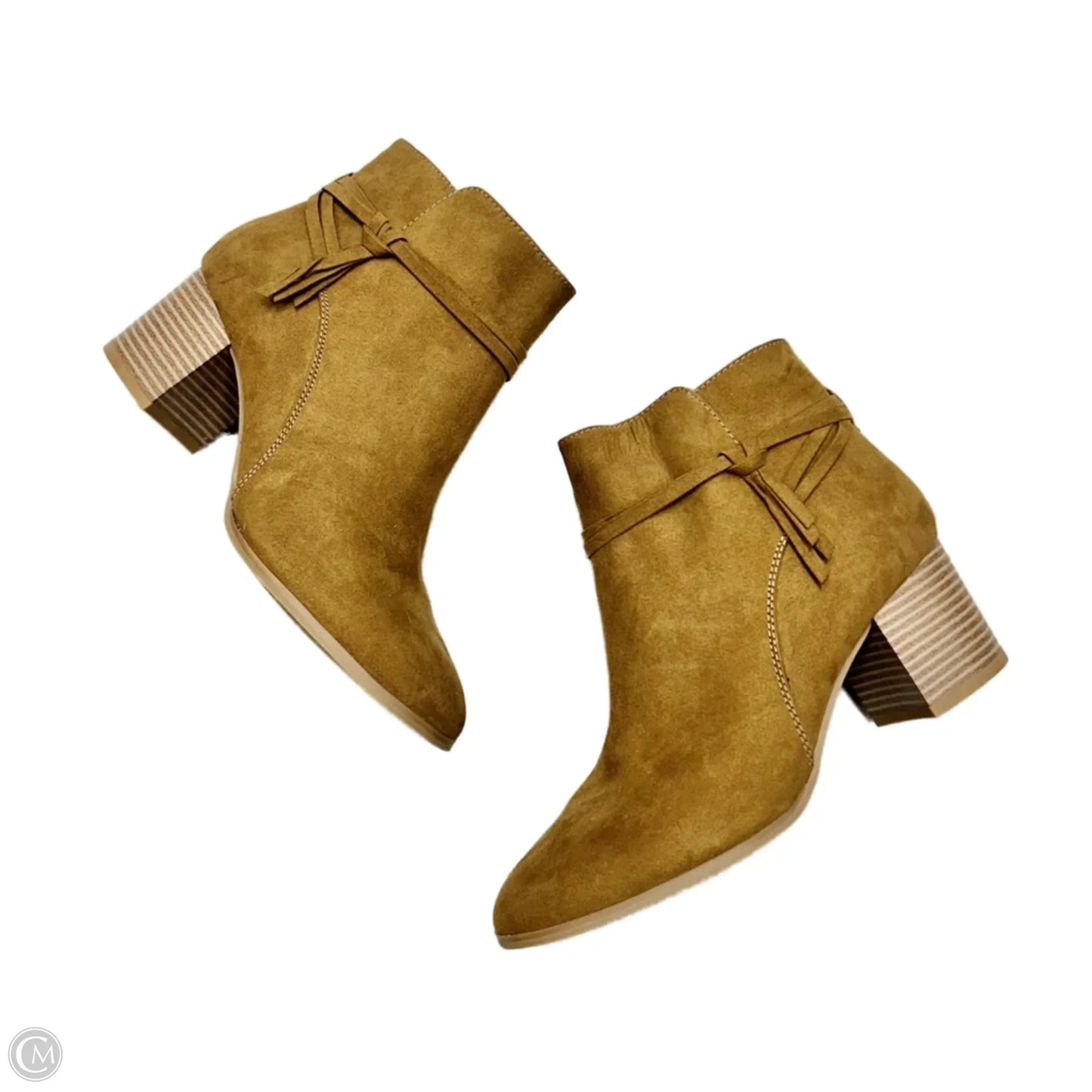 Boots Ankle Heels By Dressbarn In Tan, Size: 9.5