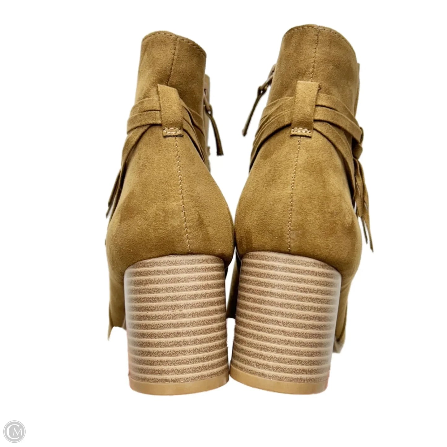 Boots Ankle Heels By Dressbarn In Tan, Size: 9.5