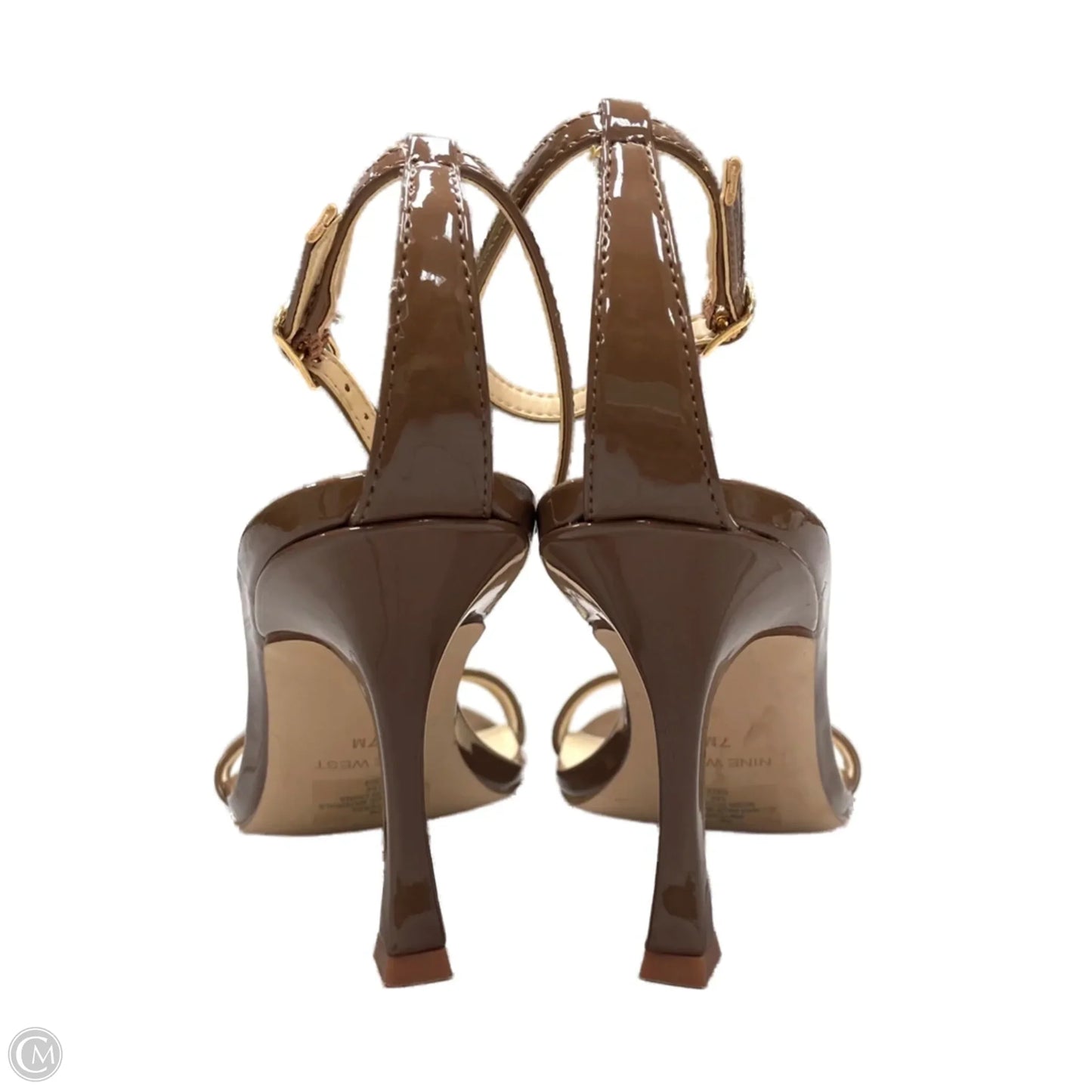 Sandals Heels Platform By Nine West In Brown, Size: 7