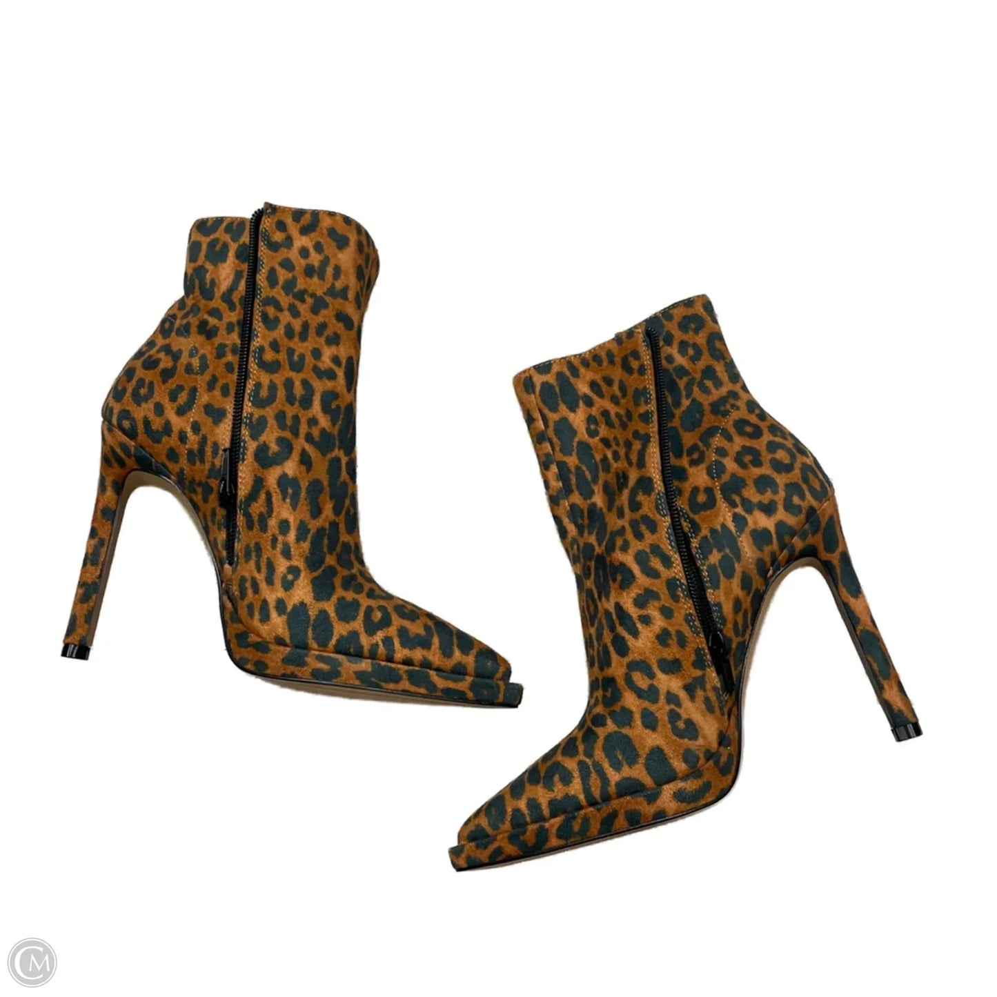 Boots Ankle Heels By Jessica Simpson In Leopard Print, Size: 5.5