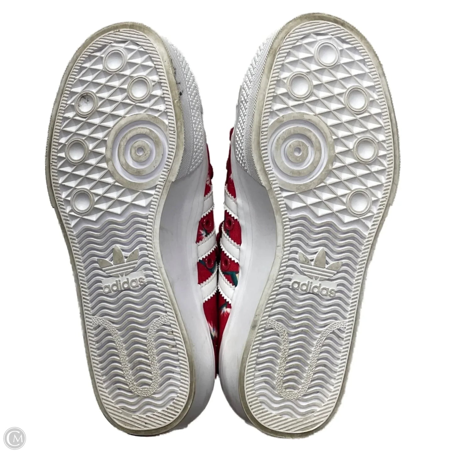 Shoes Sneakers By Adidas In Red & White, Size: 5