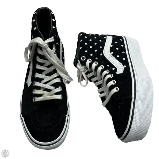 Shoes Sneakers By Vans In Black & White, Size: 5