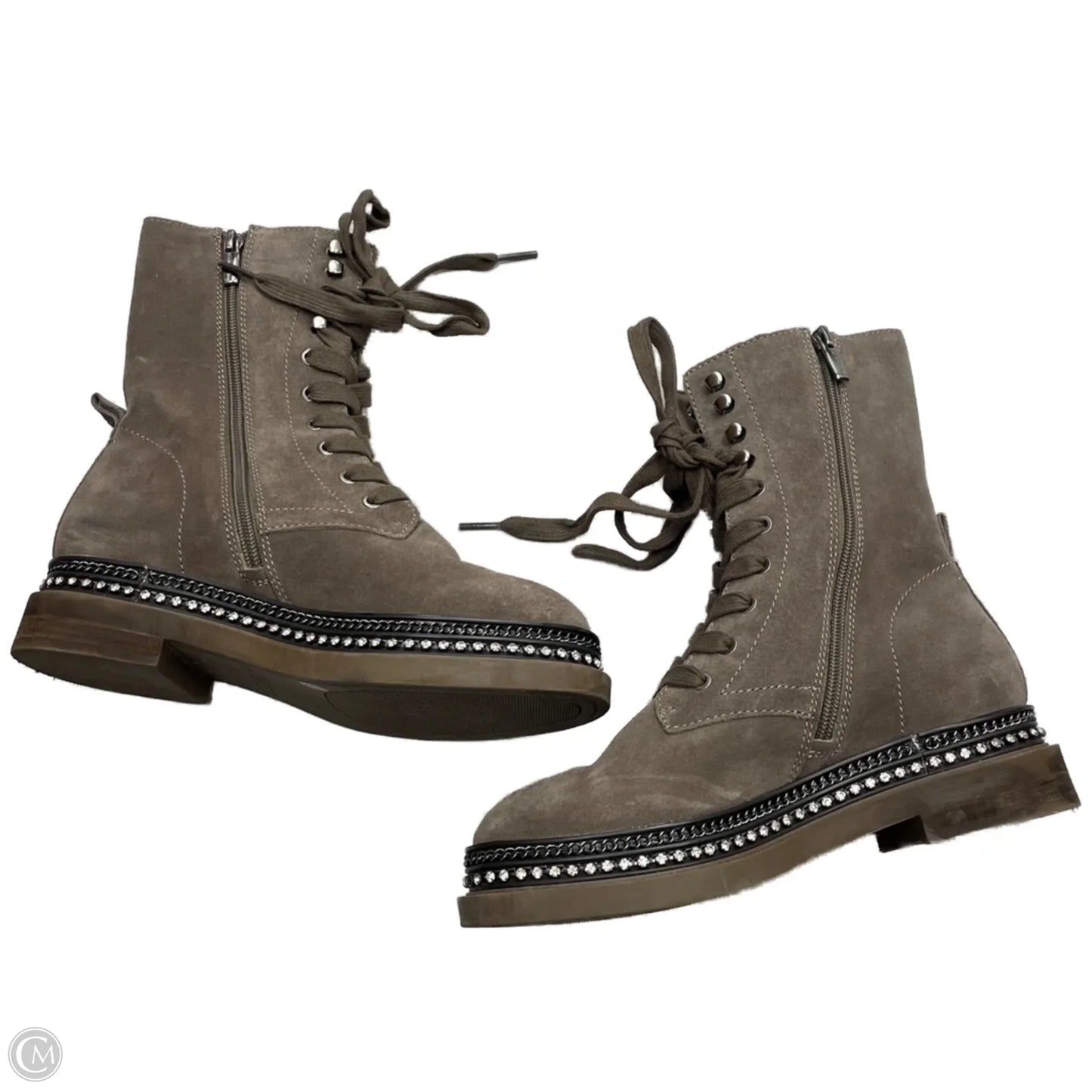 Boots Combat By Vince Camuto In Grey, Size: 5.5