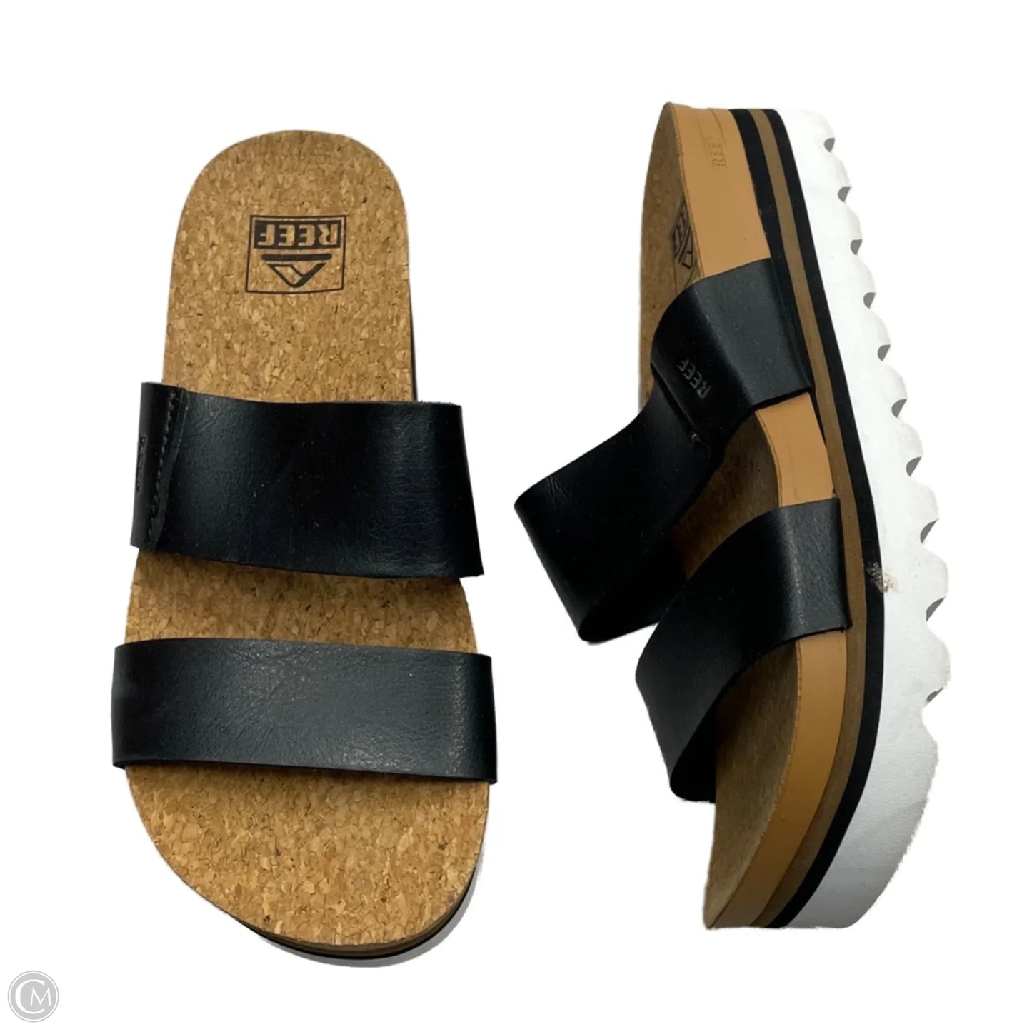 Sandals Flats By Reef In Black, Size: 5