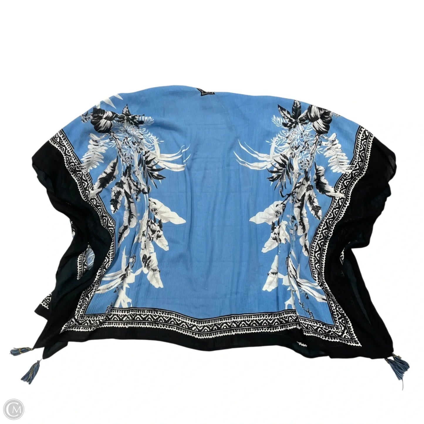 Shawl By Vince Camuto In Black & Blue, Size: Osfm