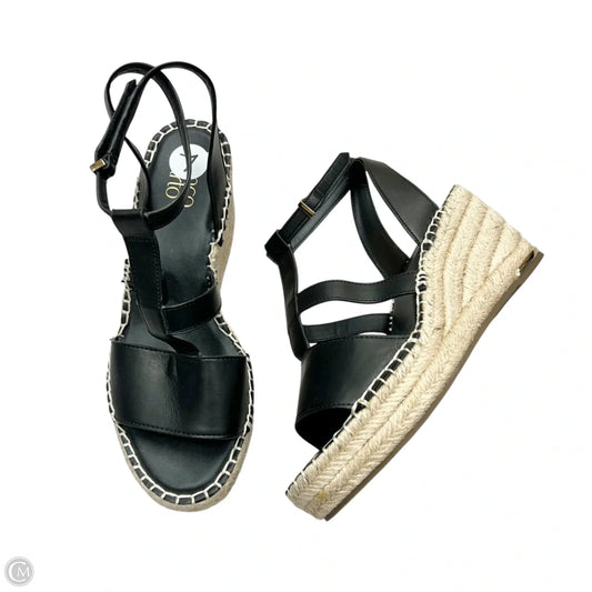 Sandals Heels Wedge By Franco Sarto In Black, Size: 7