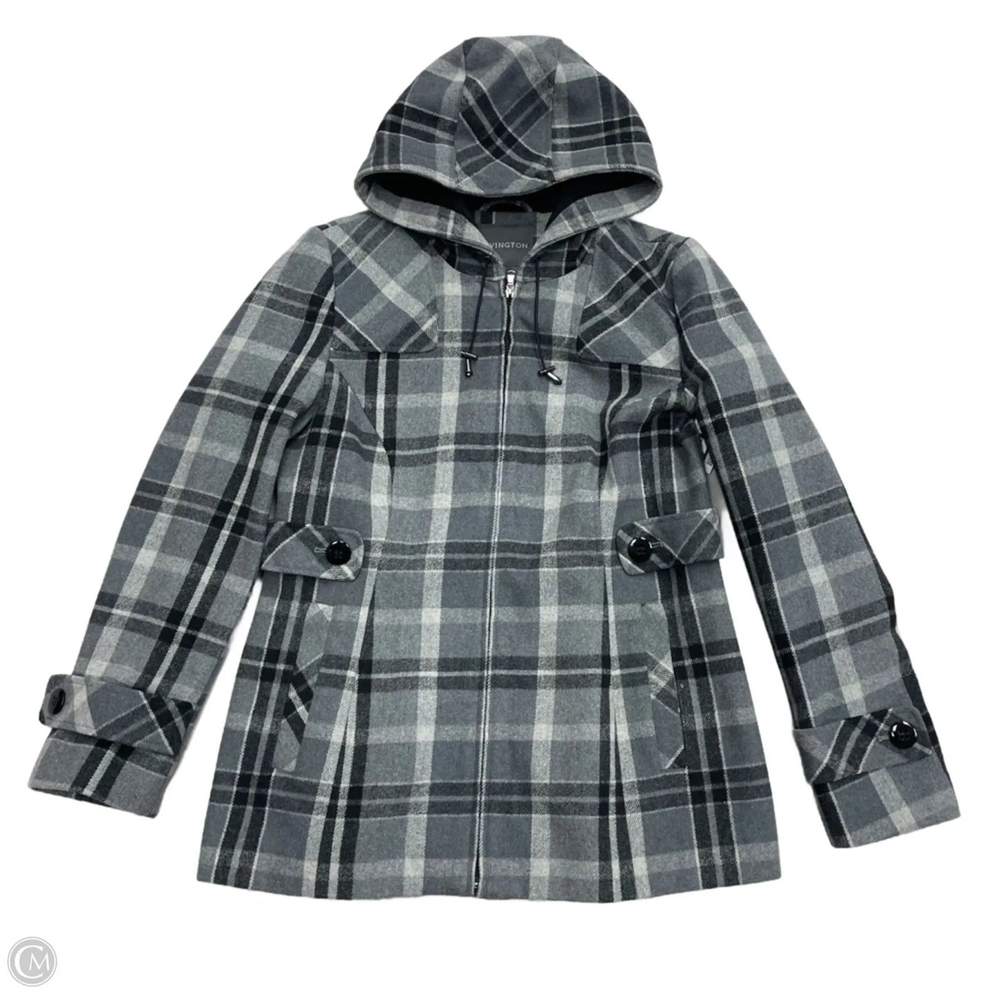 Coat Peacoat By Covington In Plaid Pattern, Size: M